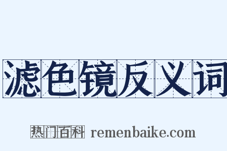 滤色镜反义词是什么意思的图片